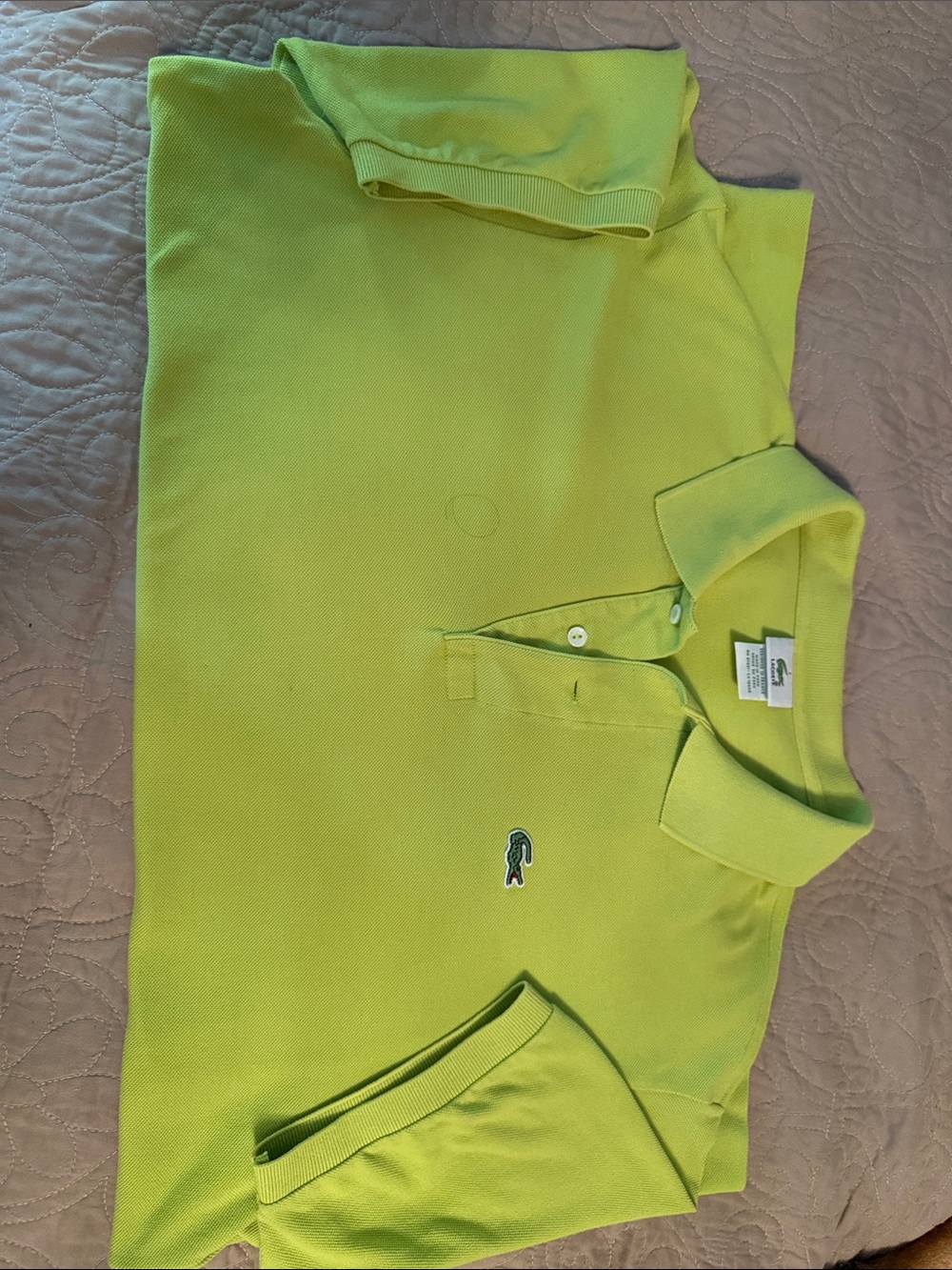 Lacoste Men's Polo Shirt - Neon Lime Green